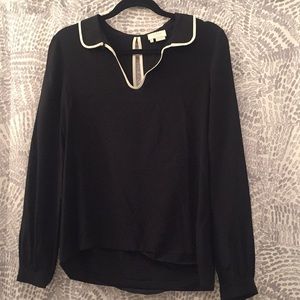Black and White Kate Spade Silk Top